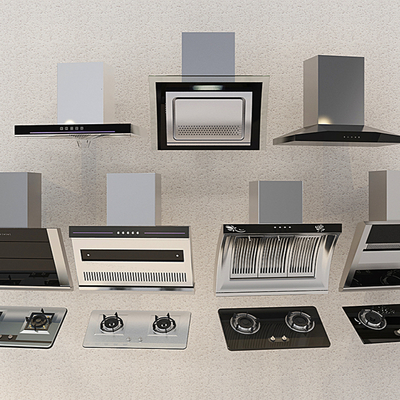 Modern range hood gas stove