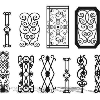 European-style iron railings