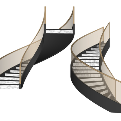 modern curved staircase