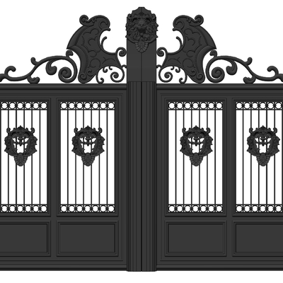 European-style courtyard gate