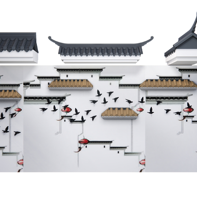 Chinese-style Eaves Door Head Building Components