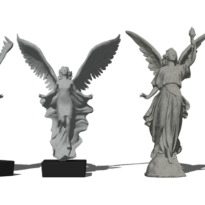 European-style Wings Goddess Figure Sculpture