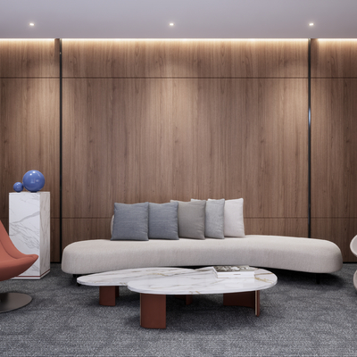 Modern office lounge area