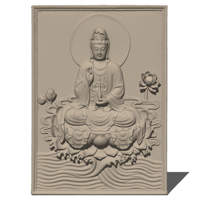 Chinese Guanyin meditation relief Buddha sculpture