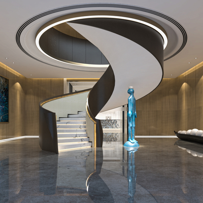 Modern Hotel Lobby Front Desk