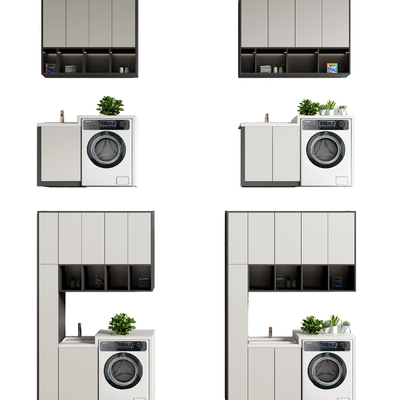 Modern balcony Laundry Cabinet
