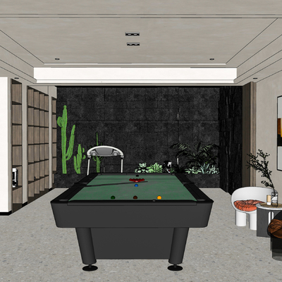 Modern Billiard Leisure Room