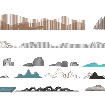 Modern mountain-like sketches