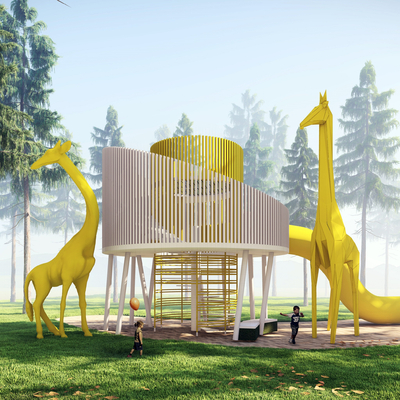 Modern giraffe children's slide