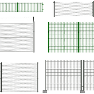 Modern Stadium Barbed Wire Fence Enclosure