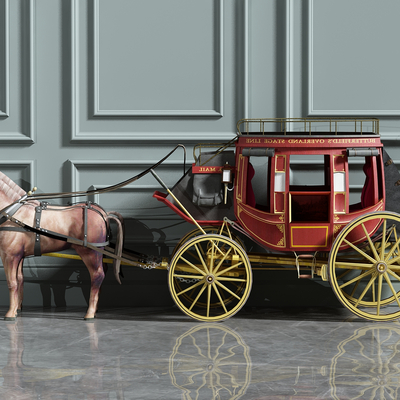 European Carriage Statue