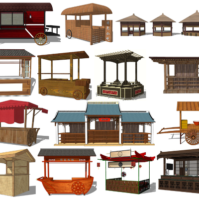 New Chinese Snack Pavilion Merchant Pavilion Sales Pavilion