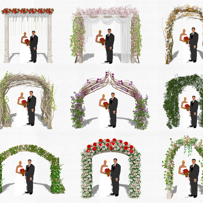 Modern Wedding Flower Arch