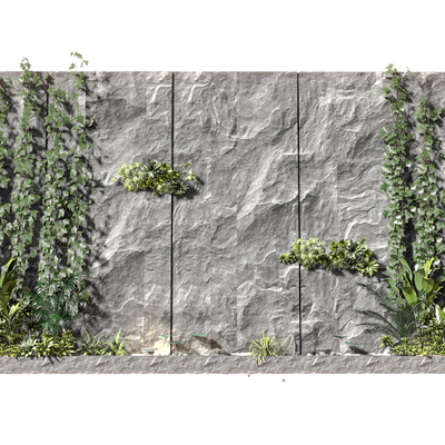 Modern vine stone Wall sketch