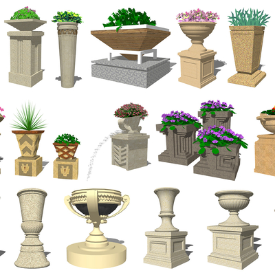 European-style flowerbed flowerpot