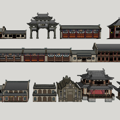 Chinese-style Ancient Building Traditional Residence