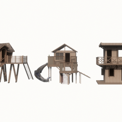 Natural Wind Tree House Wooden House Hotel Appearance