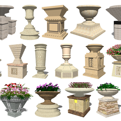 European-style flowerbed flowerpot