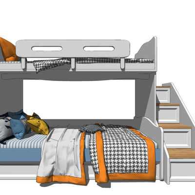 Modern high-low bed