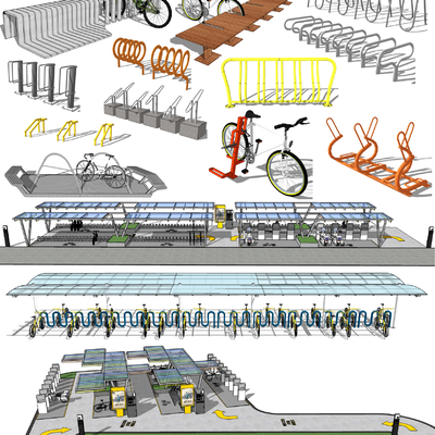 Modern bike rack carport