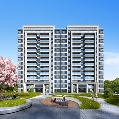 Appearance of modern residential buildings