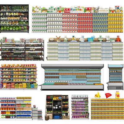 Modern supermarket vegetable rack vegetable shelf