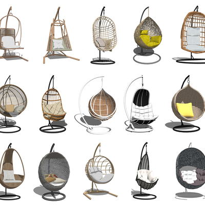 Modern Rattan Hanging Chair Swing Chair