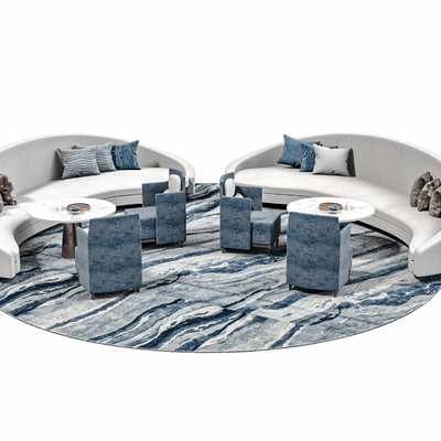 Modern Negotiation Curved Sofa