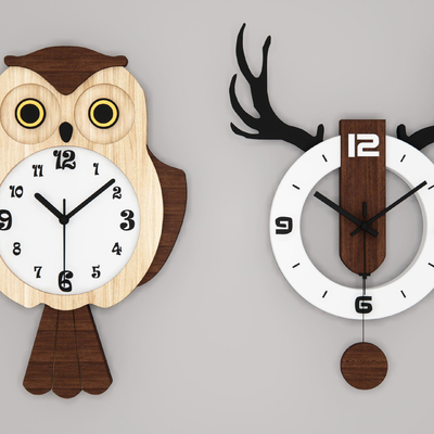 Nordic cartoon wall clock