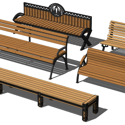 Modern Outdoor Public Lounge Chair Bench