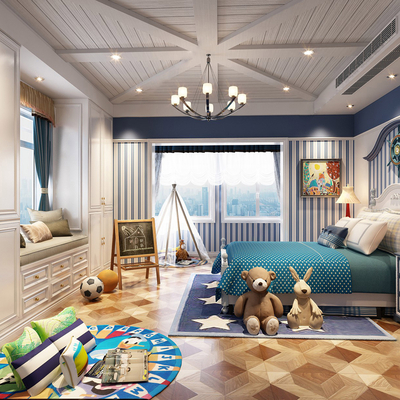 Mediterranean kids Bedroom