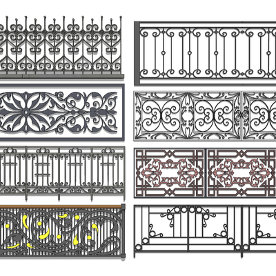 European-style iron railings