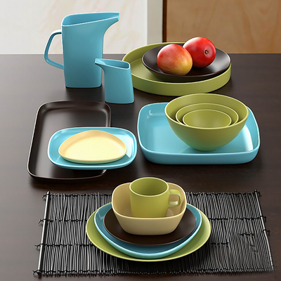 Modern dishes and tableware