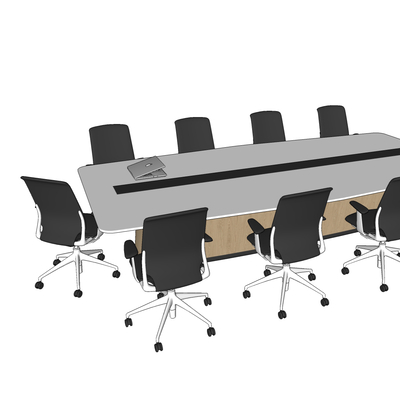 Modern simple meeting table and chair combination