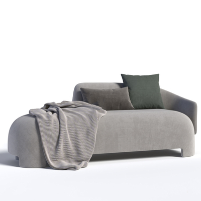 Modern fabric chaise longue