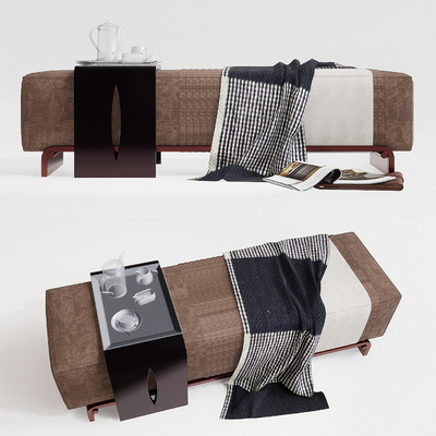 Modern Leather Bed End Stool