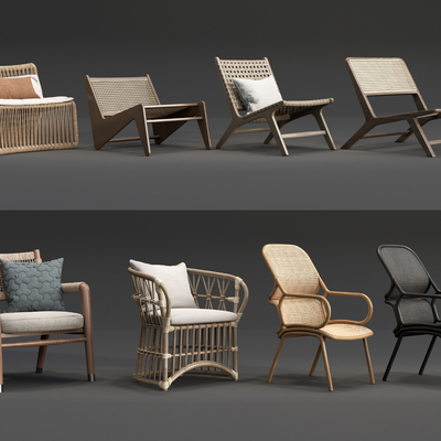 Modern rattan outdoor chair