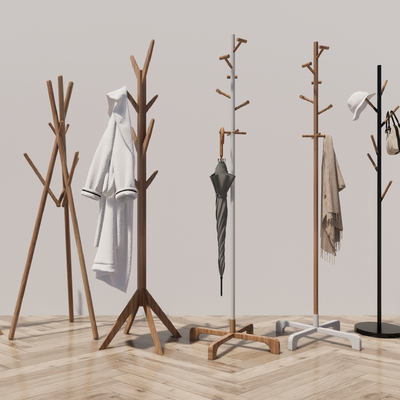 Nordic Wooden Coat Rack