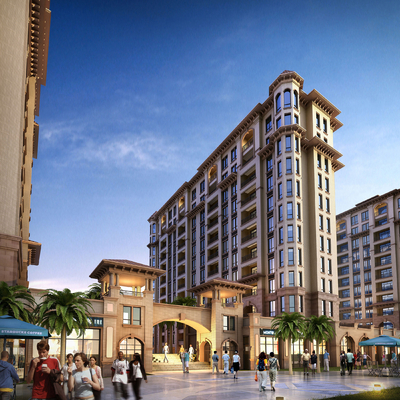 European residential building appearance