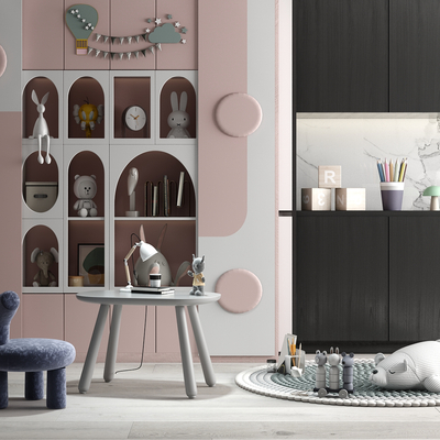 Modern children's decorative cabinet