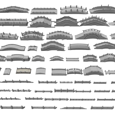 Chinese-style stone bridge arch bridge