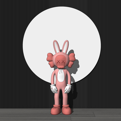 modern kaws figurine sculpture