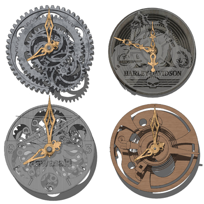 industrial wind machinery gear wall clock clock