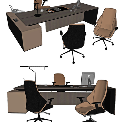 modern office desk and chair