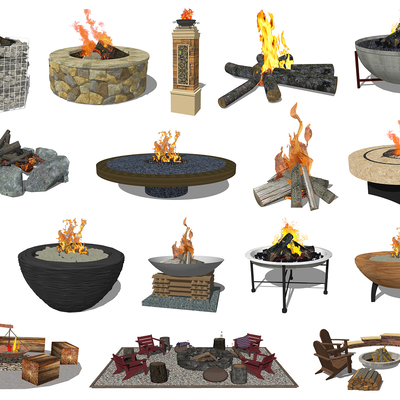 Modern bonfire firewood pit brazier