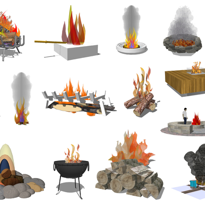 Modern bonfire firewood pit brazier