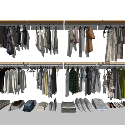 Modern clothing store display rack