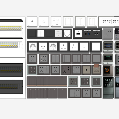 Modern smart switch panel meter box