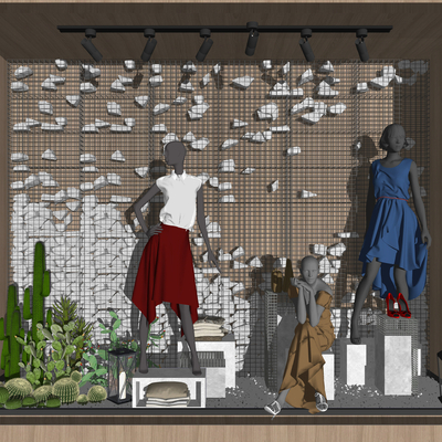 Modern Clothing Display Window