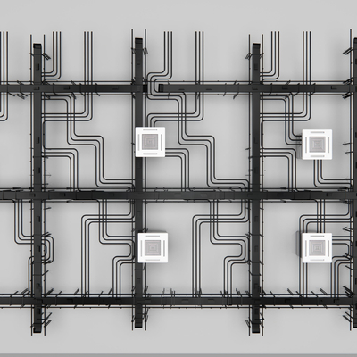 Industrial ceiling ventilation duct